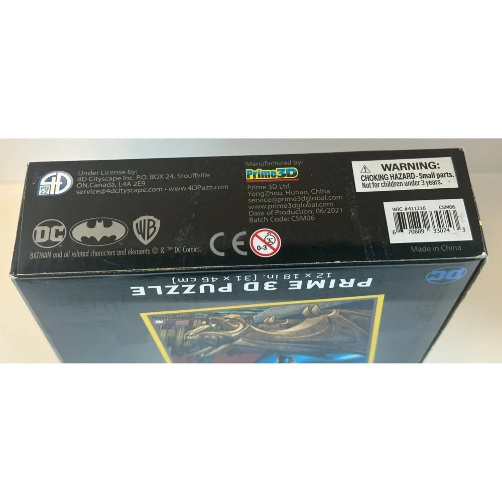 Batman DC Comics Prime 3D Puzzle 300 Piece Lenticular 12x18 2021 CSM06